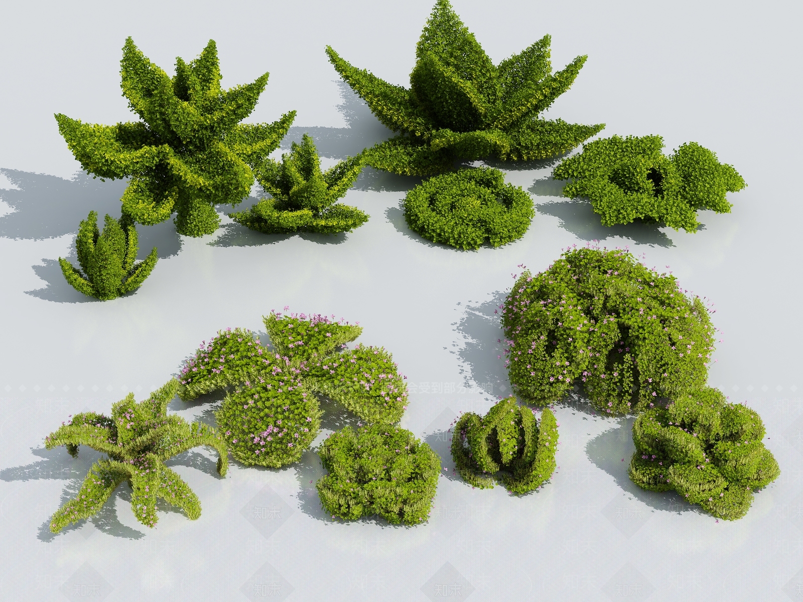 灌木球绿篱3D模型下载【ID:1131409378】