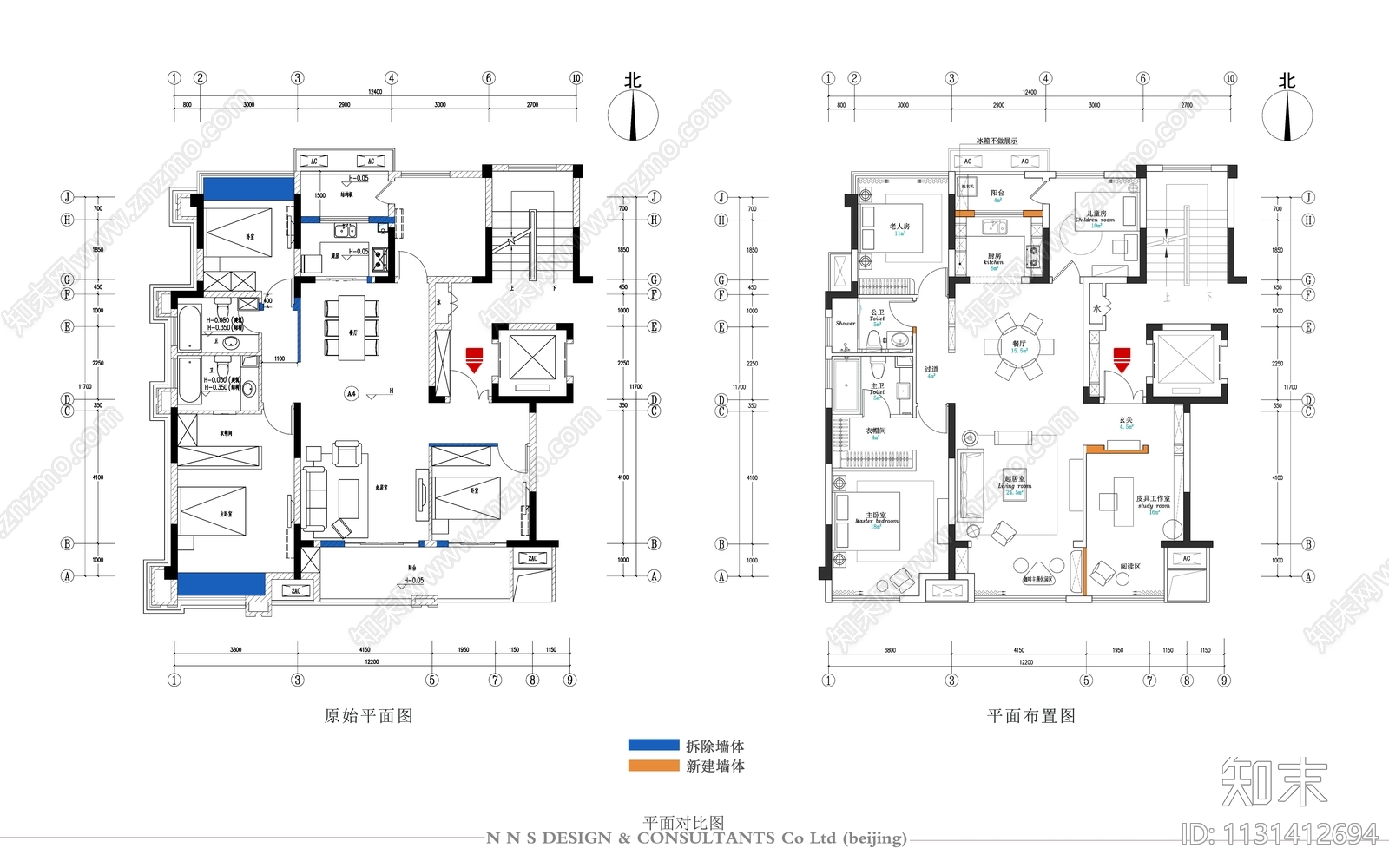 美式家装cad施工图下载【ID:1131412694】