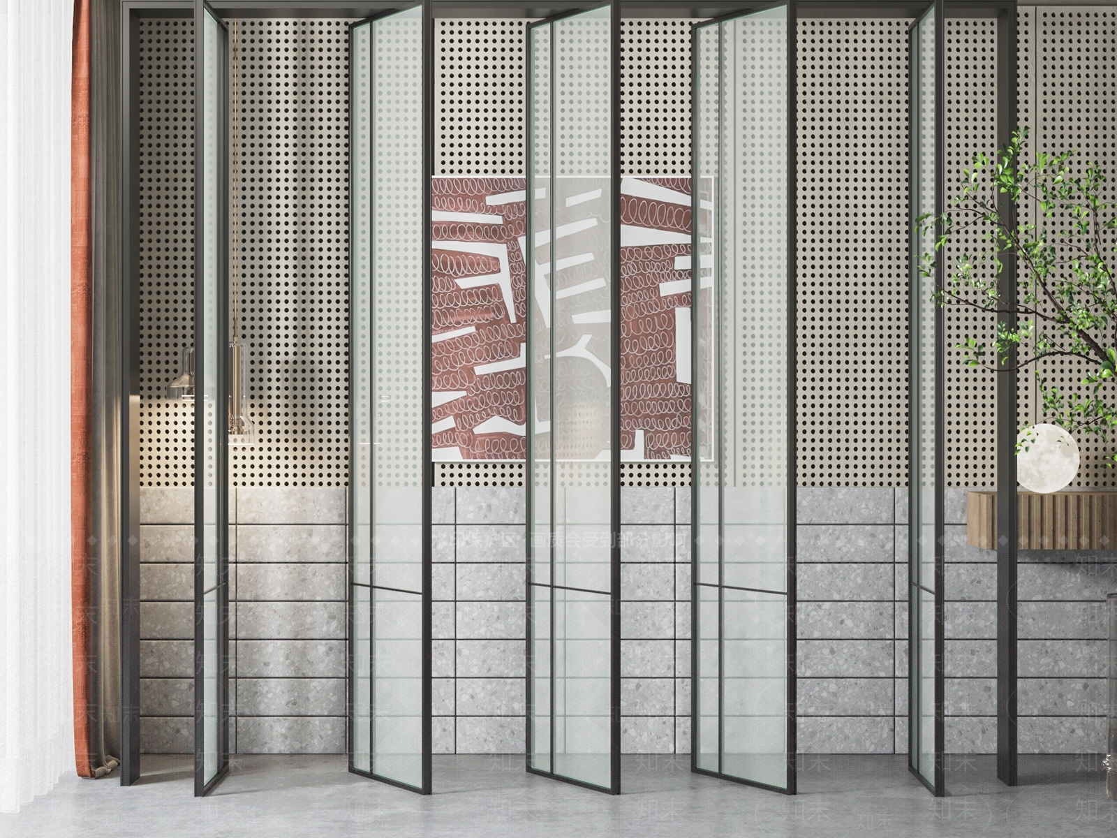 现代玻璃旋转门3D模型下载【ID:1131413092】