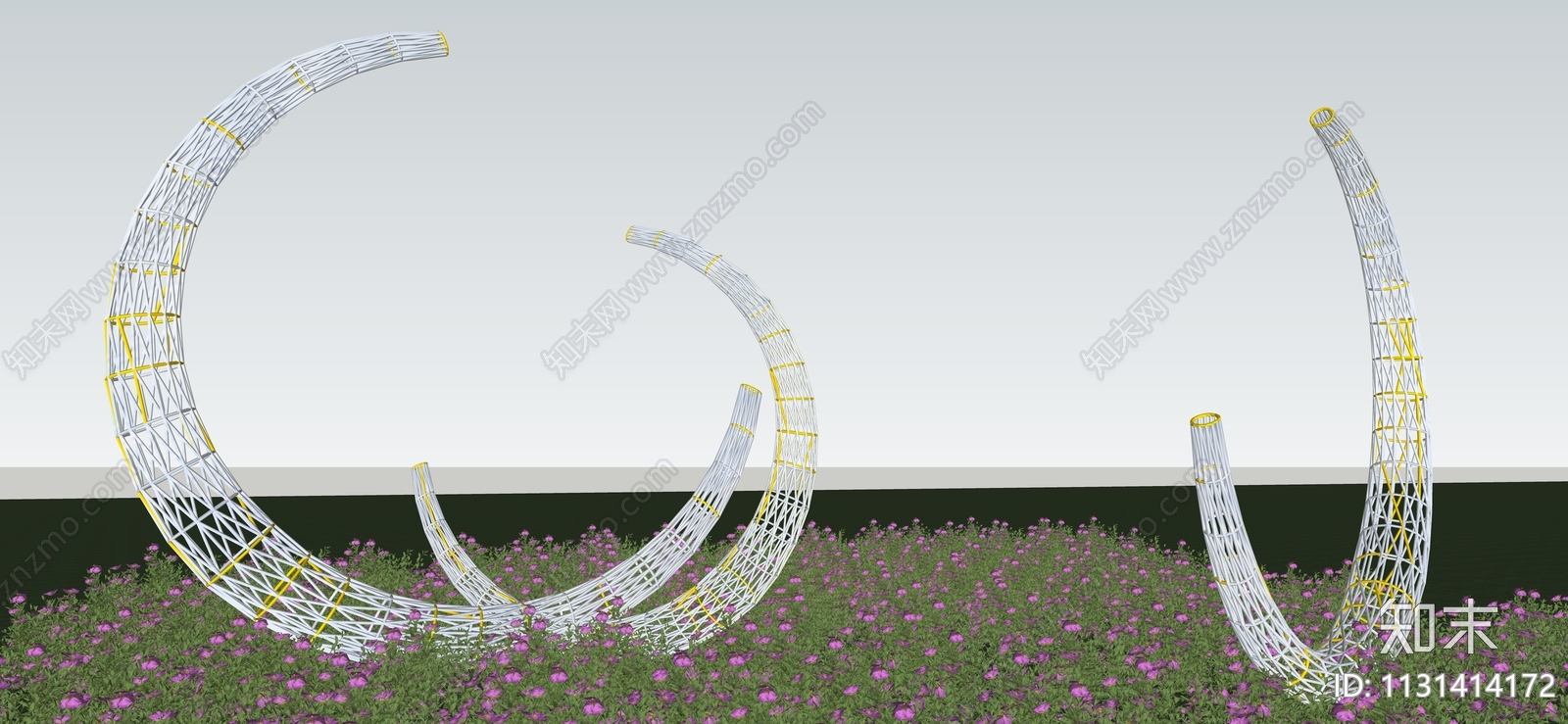 现代公园月亮装置SU模型下载【ID:1131414172】