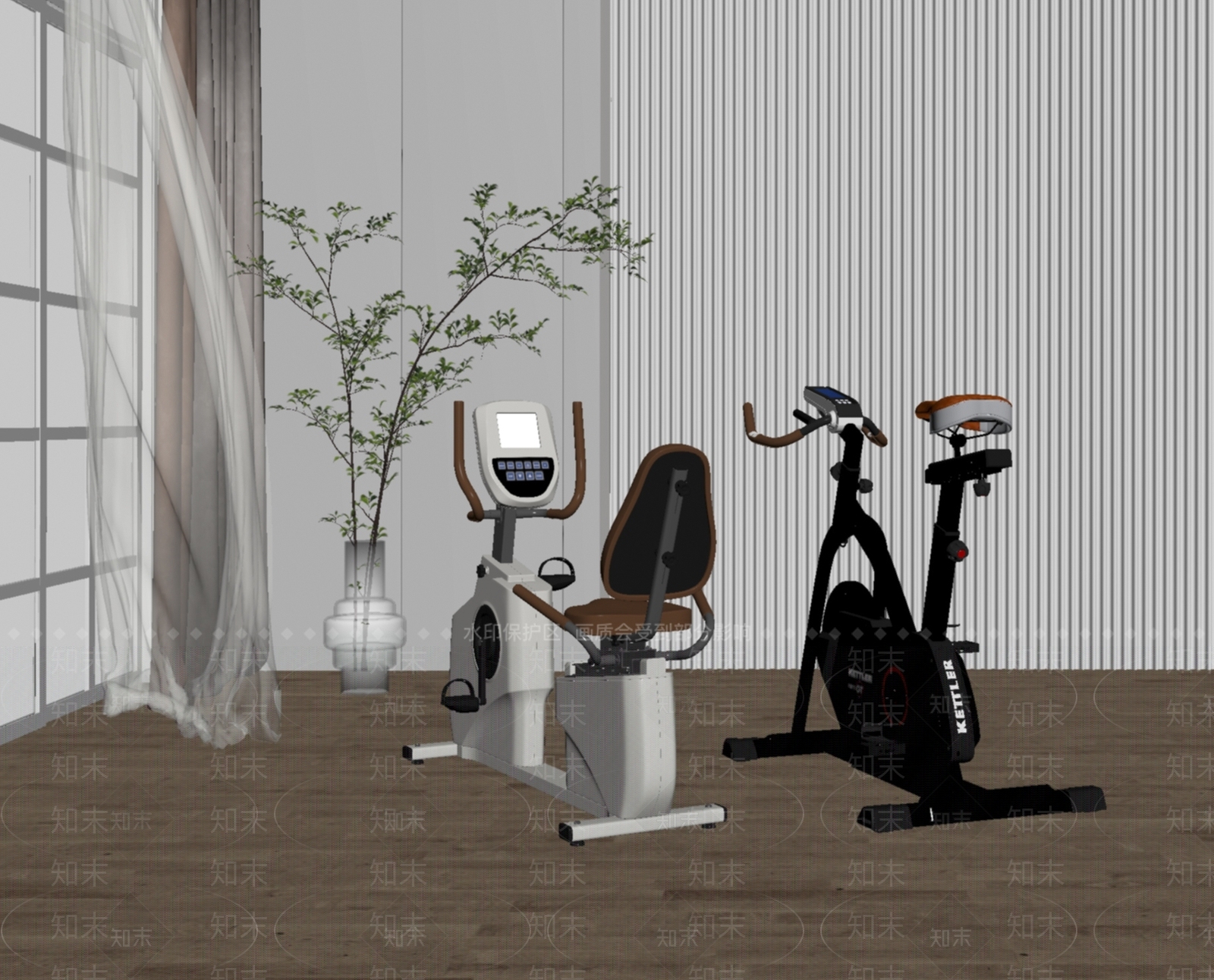 跑步机SU模型下载【ID:1131417237】