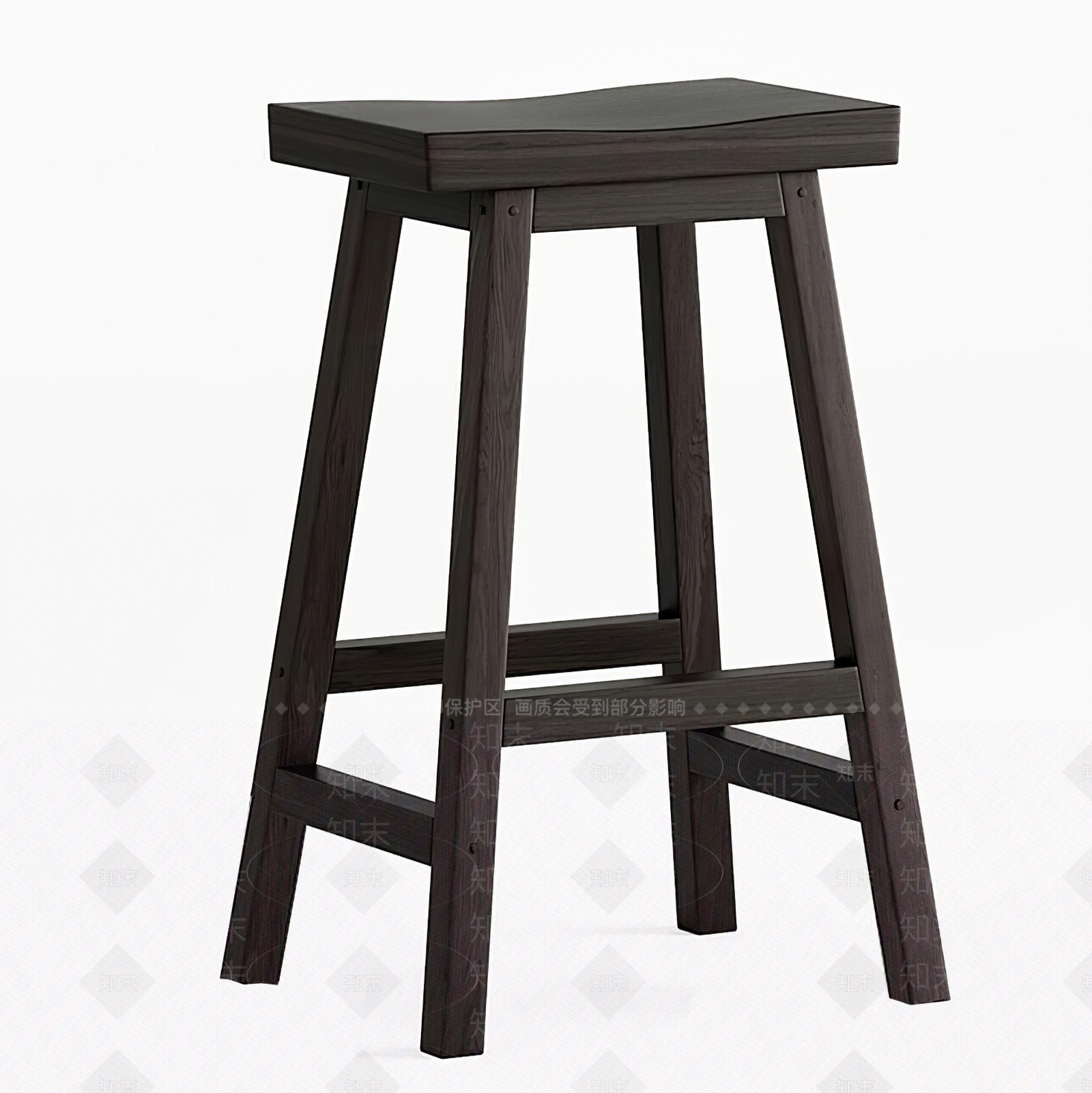 现代木质吧椅3D模型下载【ID:1131418876】