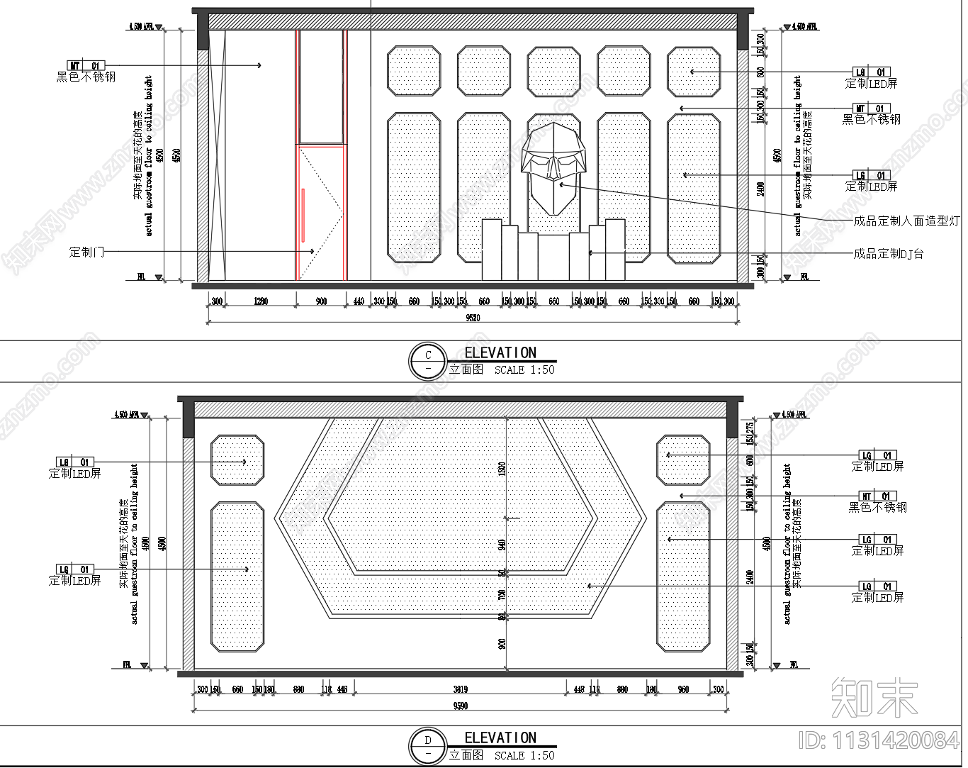 ktv效果图cad施工图下载【ID:1131420084】