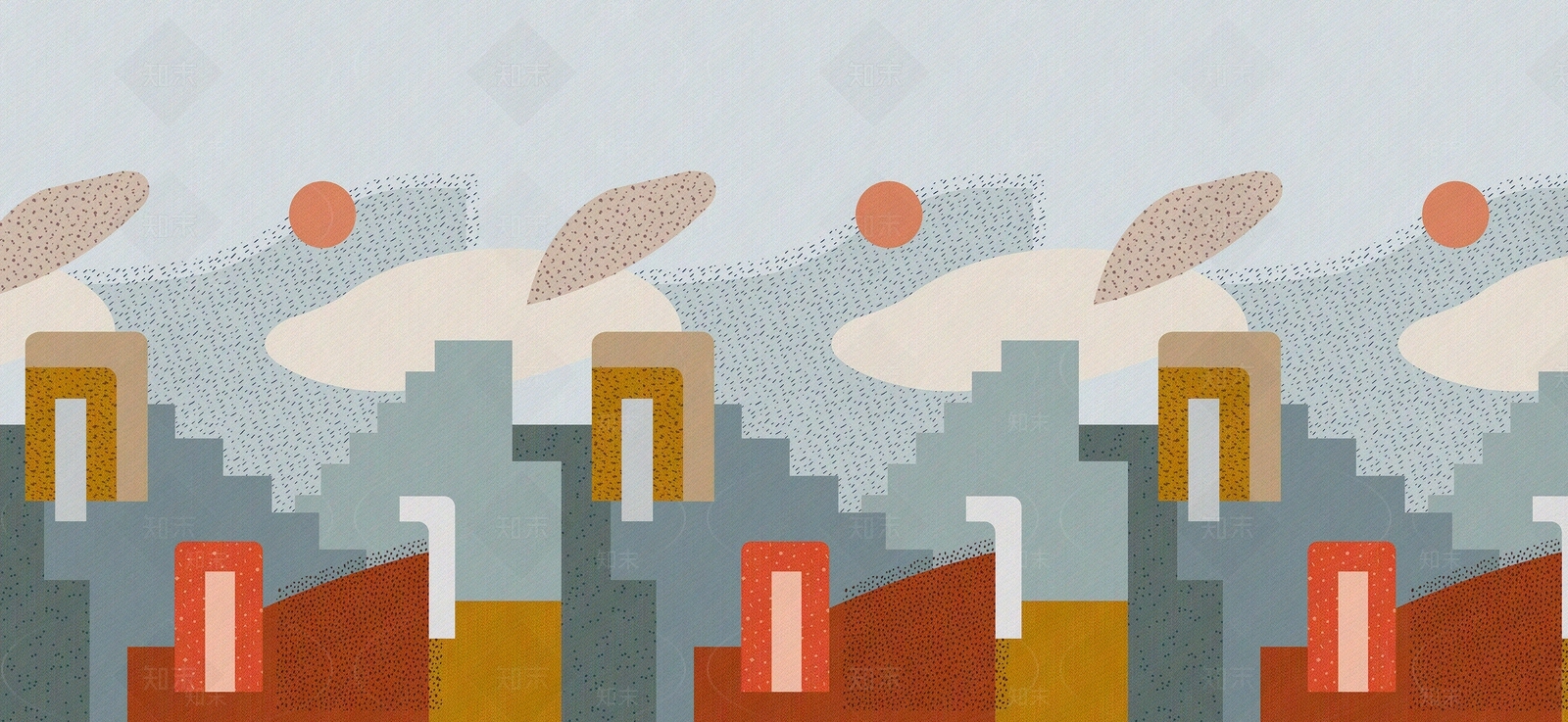 卡通抽象儿童壁画贴图下载【ID:1131424596】