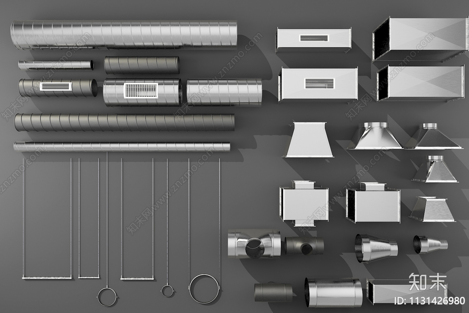 工业通风管道SU模型下载【ID:1131426980】
