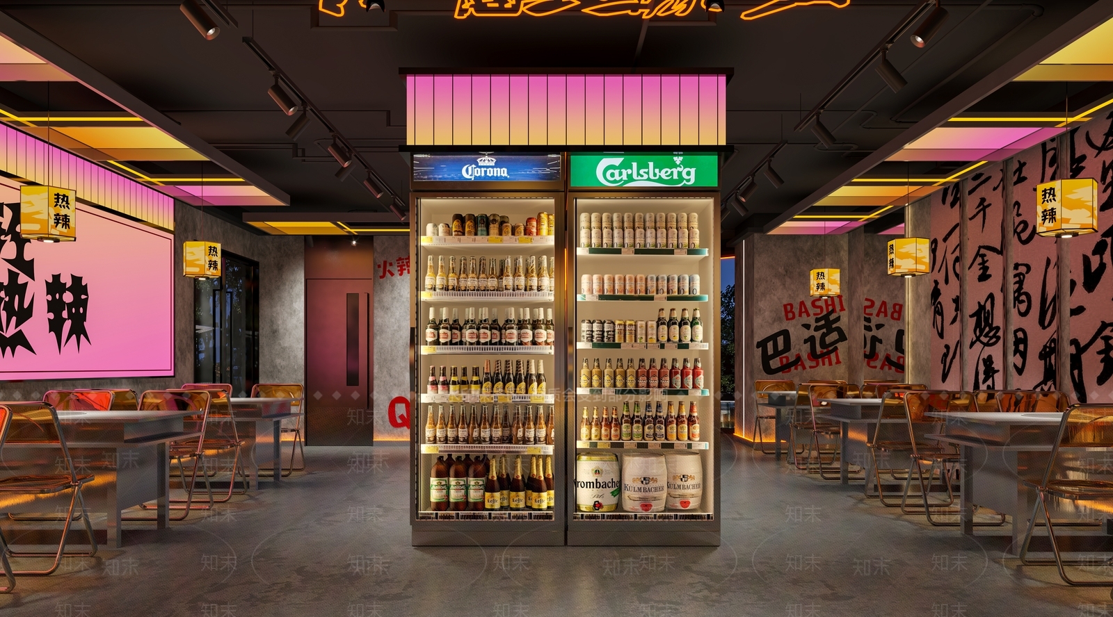 工业风火锅店3D模型下载【ID:1131428189】