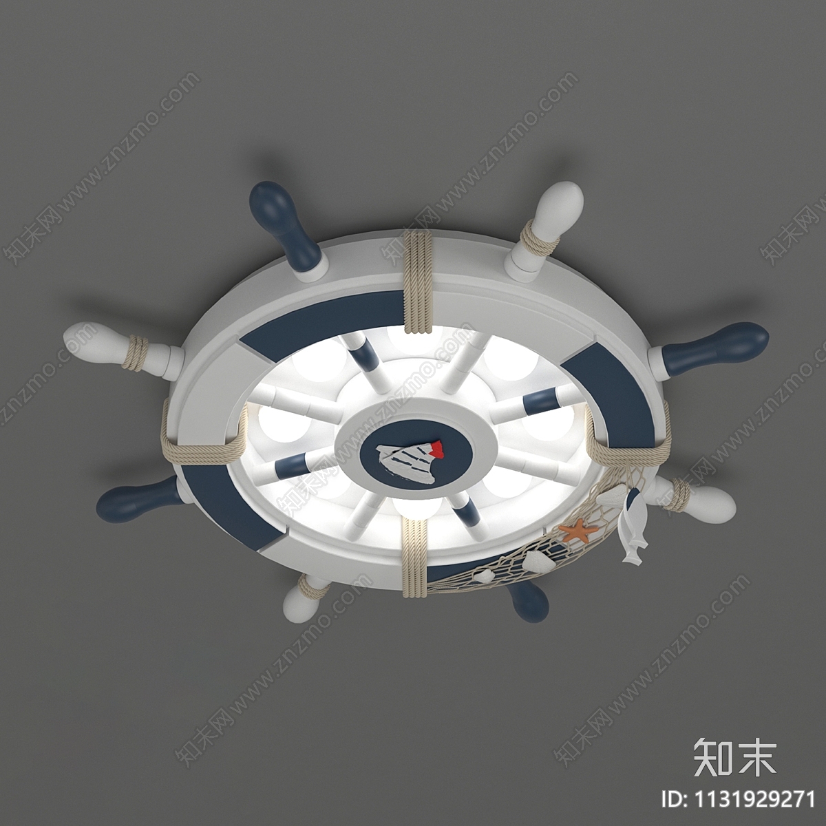 现代儿童吸顶灯3D模型下载【ID:1131929271】