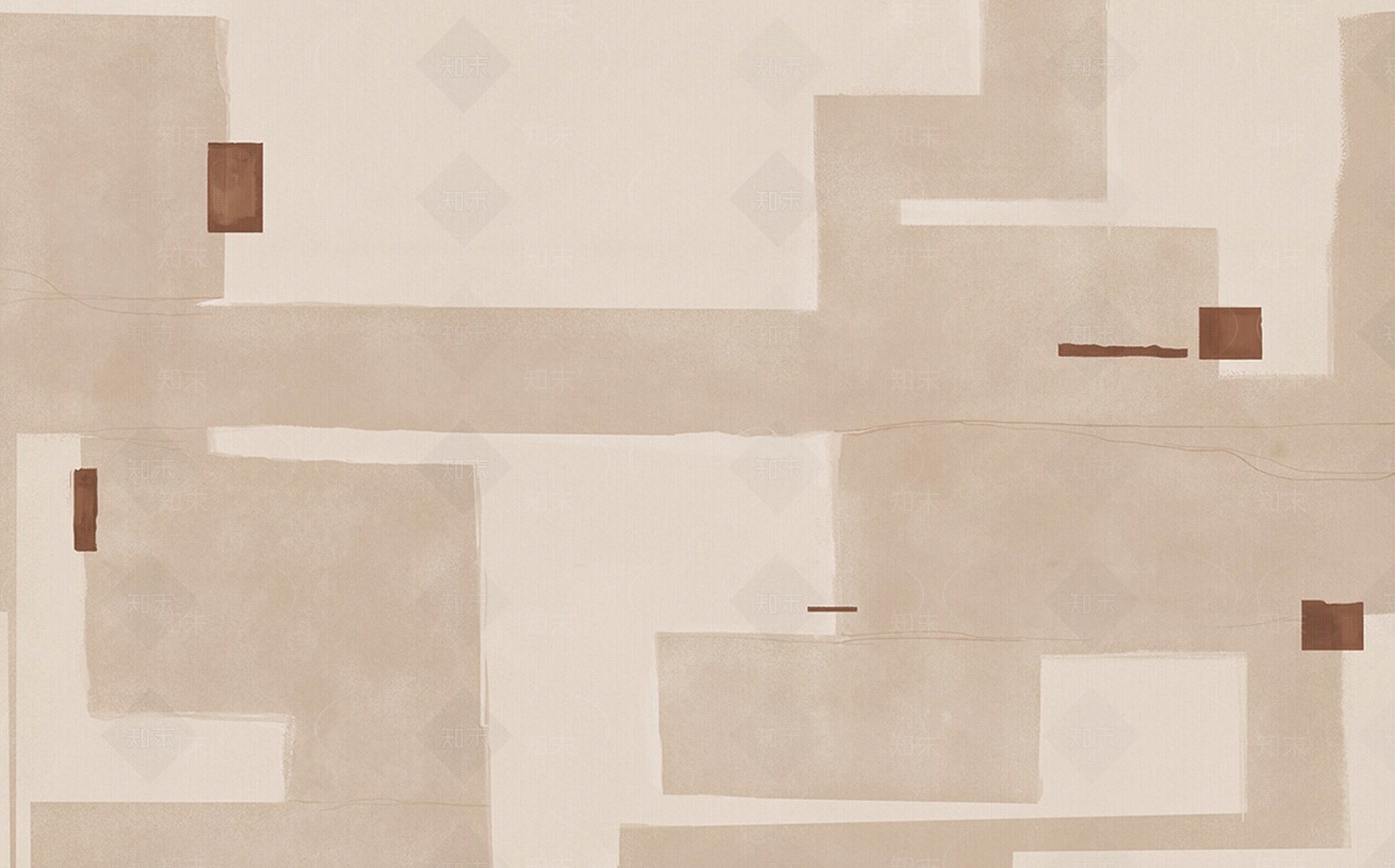 现代黄棕色几何墙纸贴图下载【ID:1131441621】