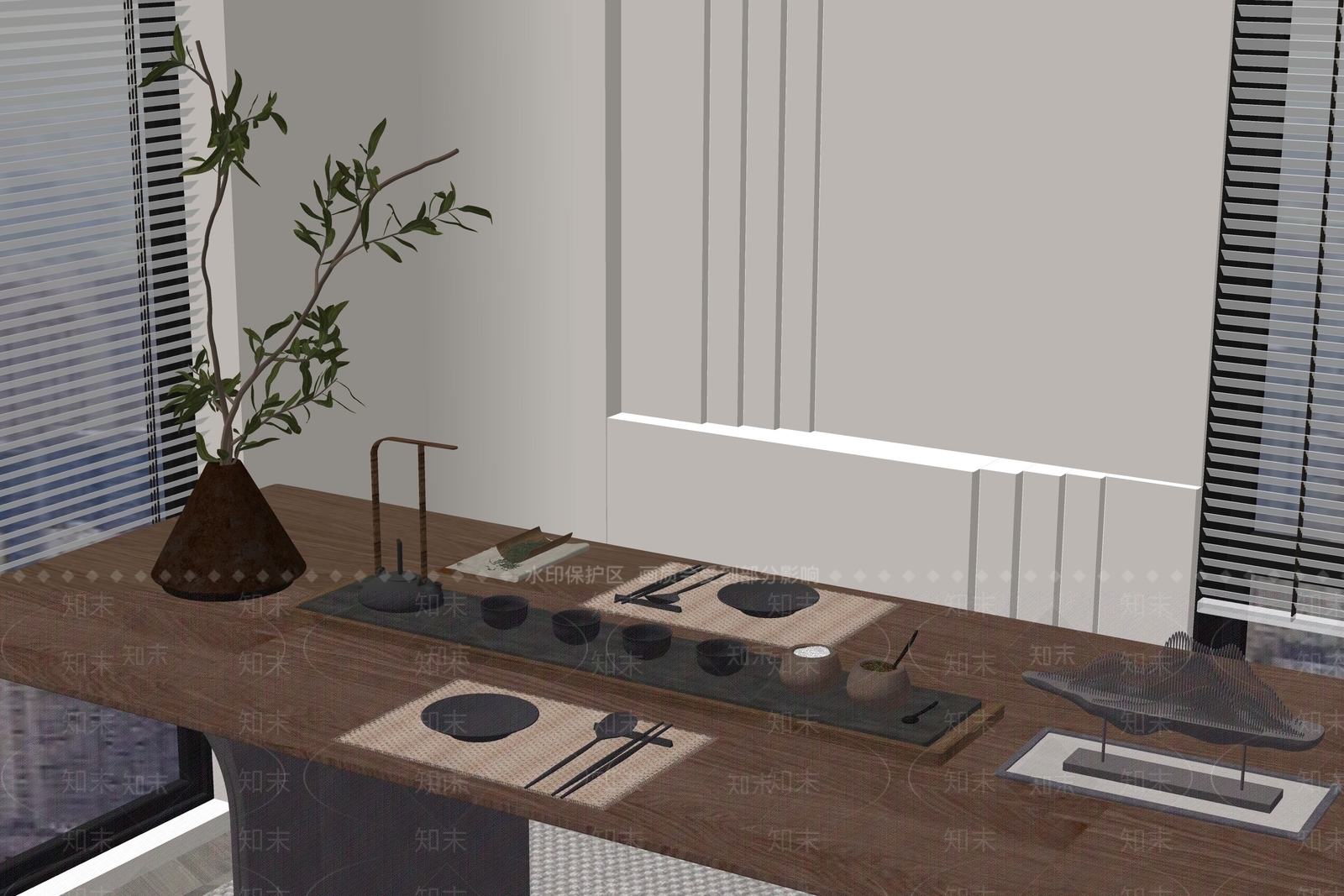 品茶茶具摆件SU模型下载【ID:1131442958】