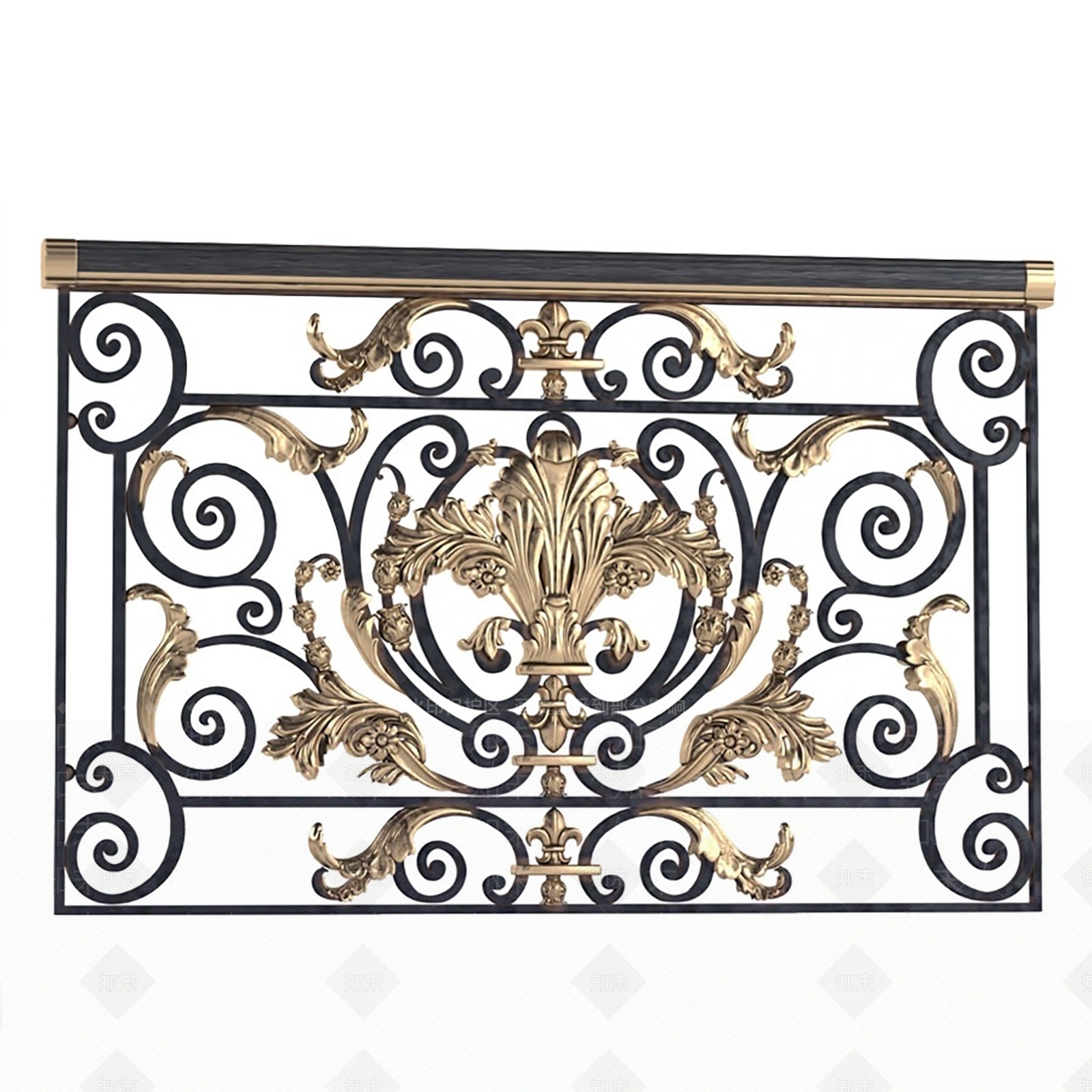 欧式雕花铁艺护栏SU模型下载【ID:1131451229】