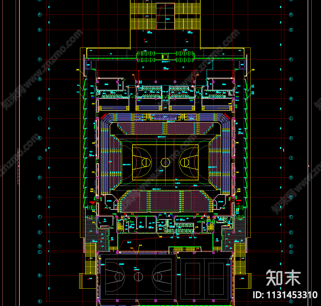 体育馆给排水cad施工图下载【ID:1131453310】