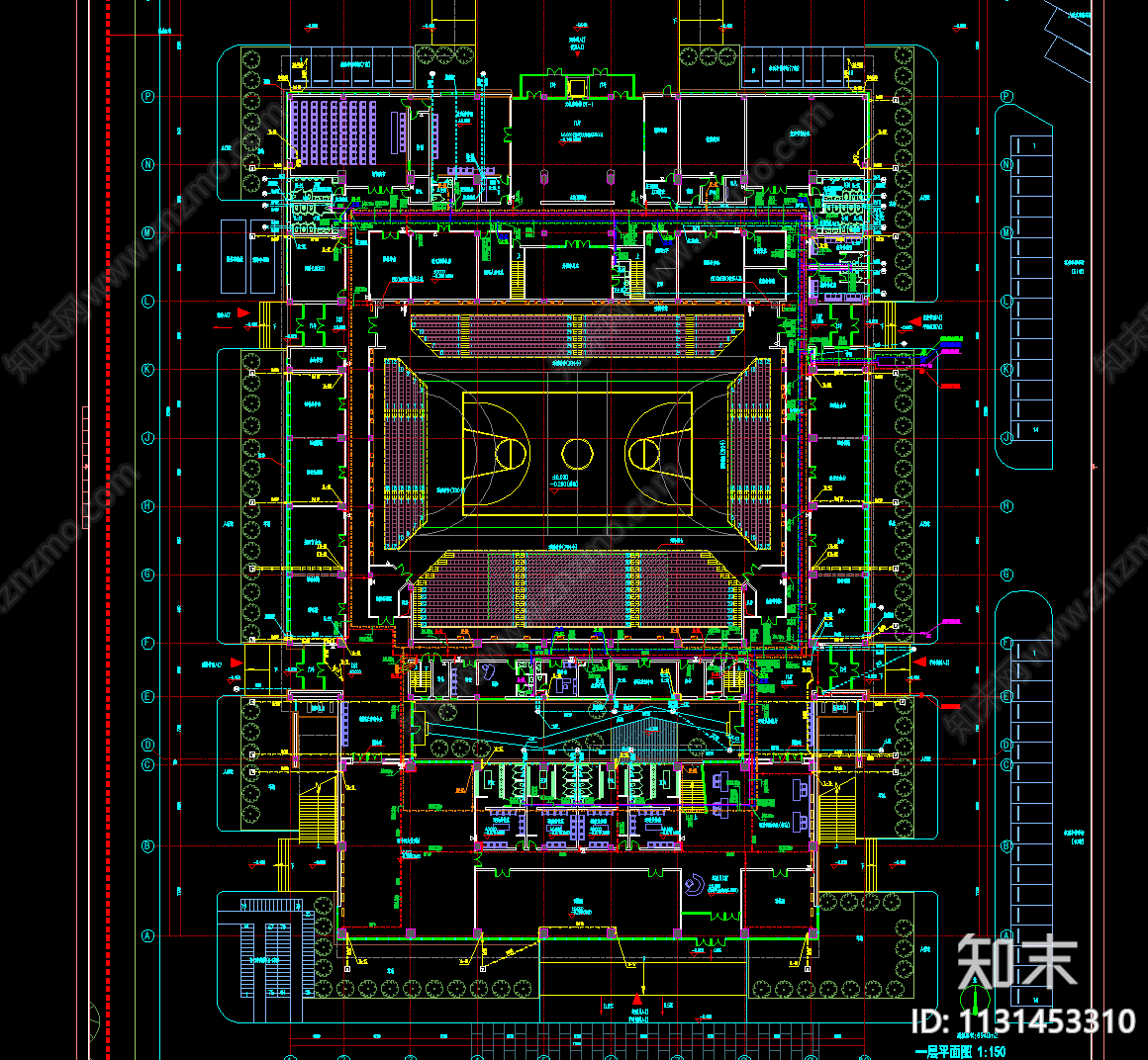 体育馆给排水cad施工图下载【ID:1131453310】