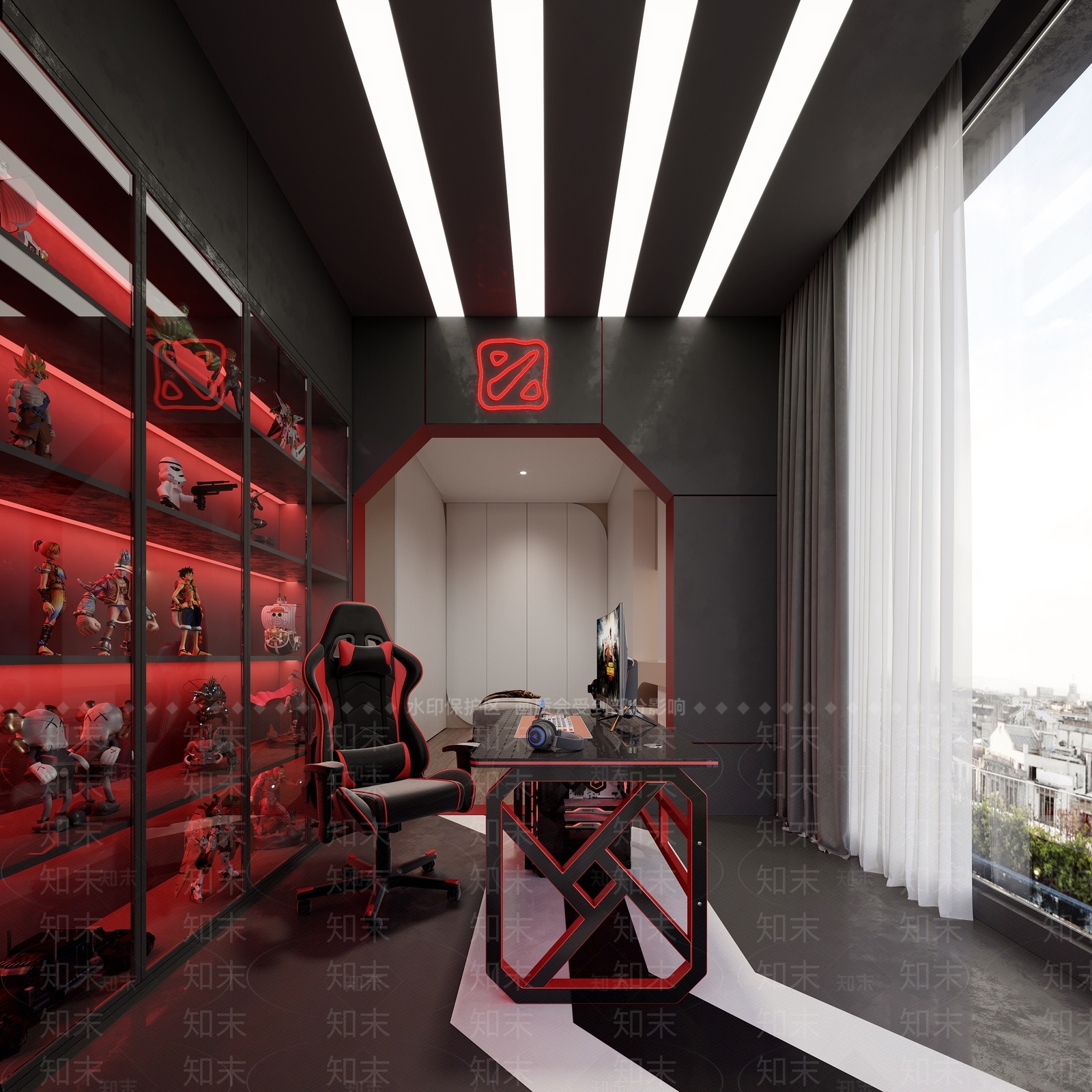 现代家庭游戏室3D模型下载【ID:1131458479】