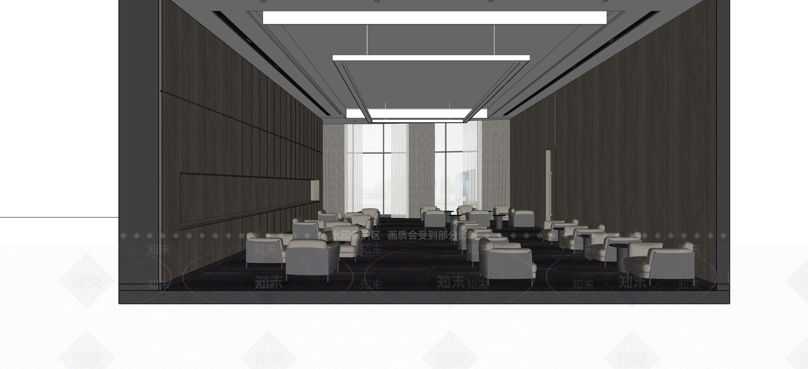 现代休息区SU模型下载【ID:1131459709】