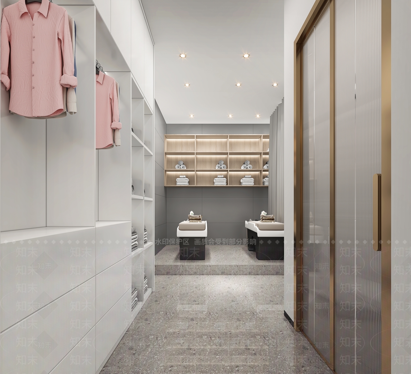 现代美发店3D模型下载【ID:1131461633】