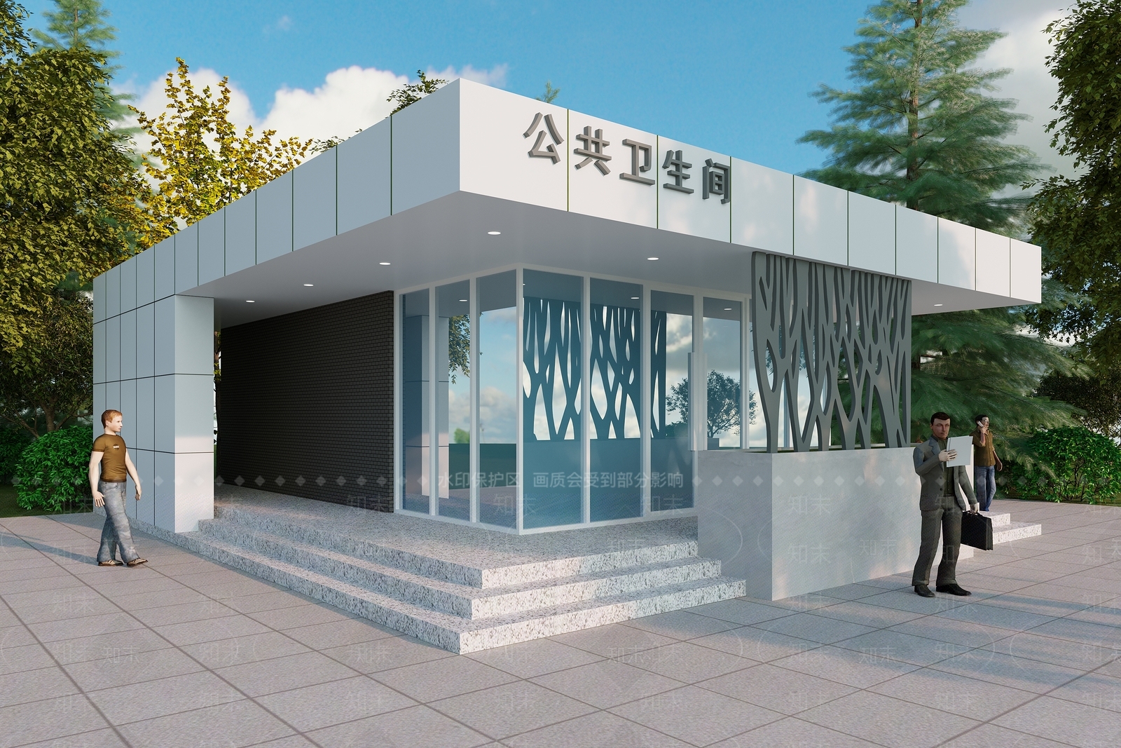 现代公共厕所3D模型下载【ID:1131462858】