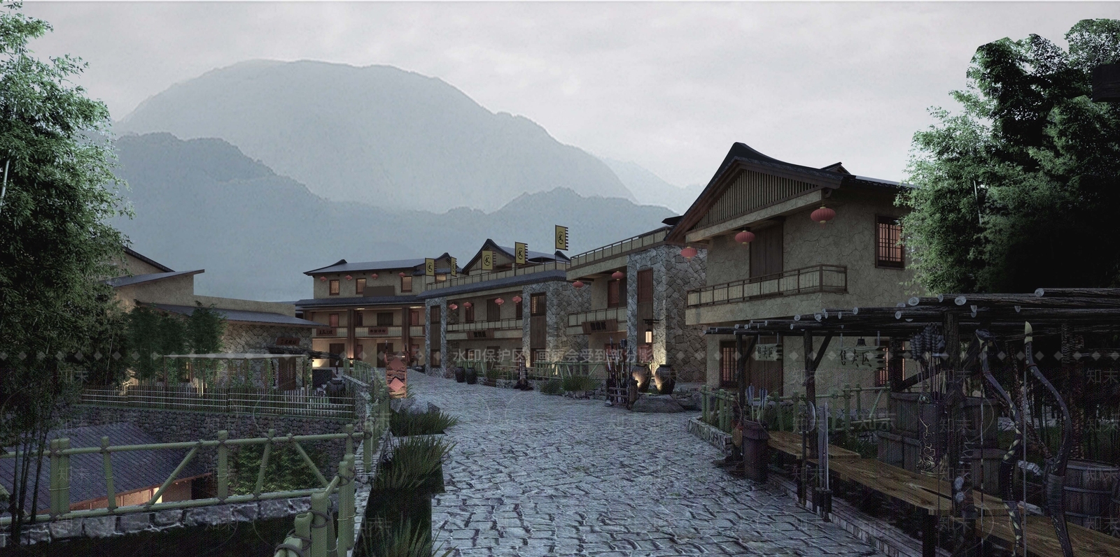 中式乡村民房SU模型下载【ID:1131467562】