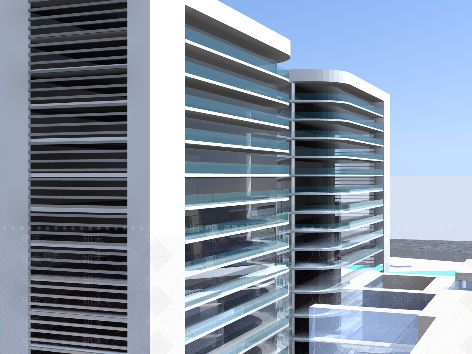 现代医疗建筑SU模型下载【ID:1131475515】