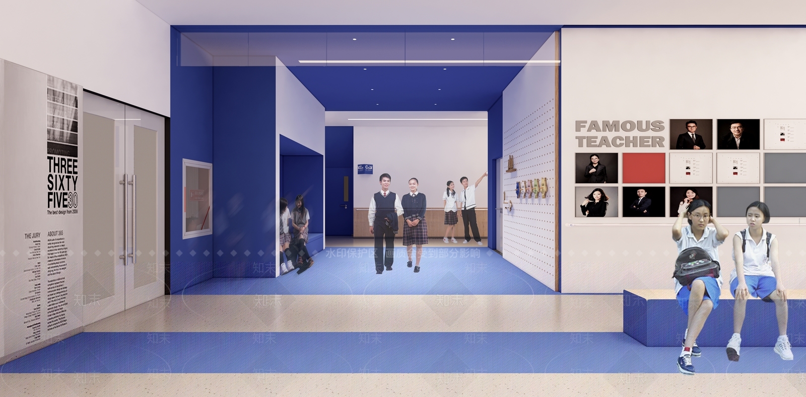 现代学校空间SU模型下载【ID:1131477224】
