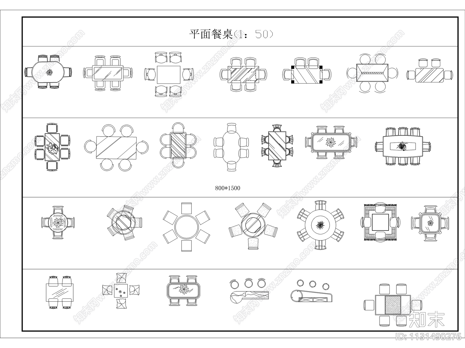 室内平面图块汇总施工图下载【ID:1131490276】