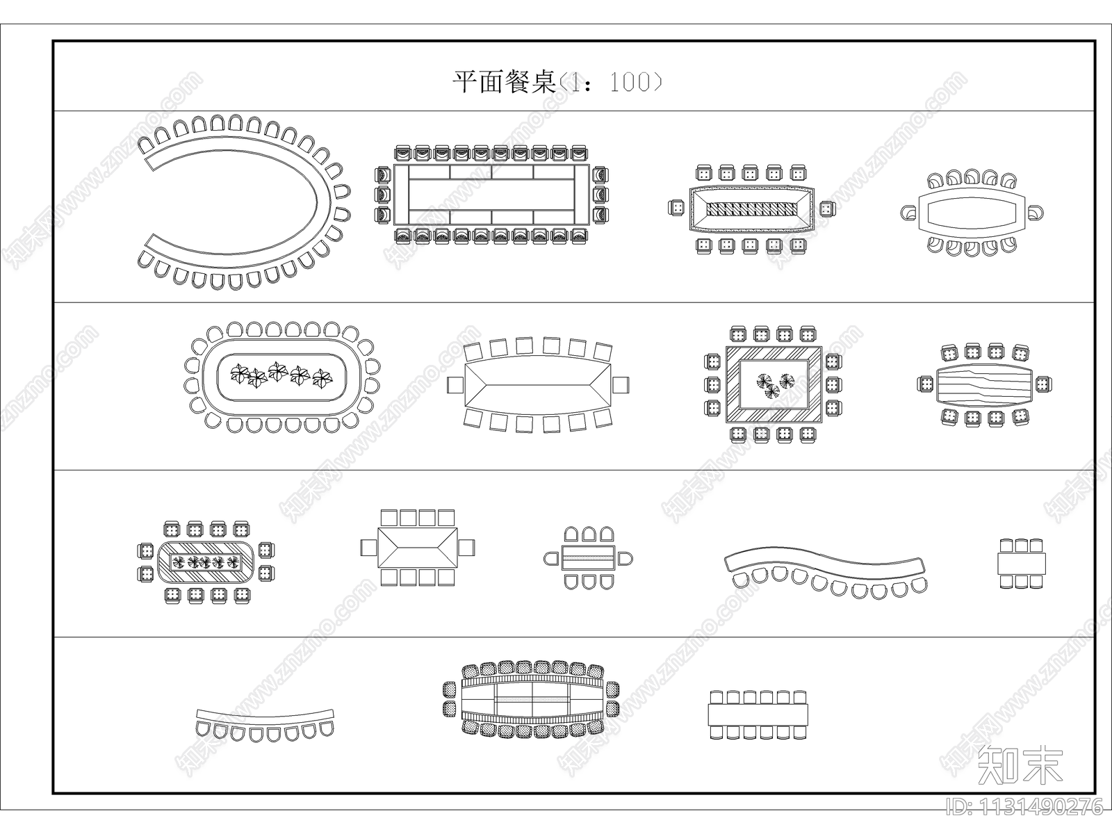 室内平面图块汇总施工图下载【ID:1131490276】