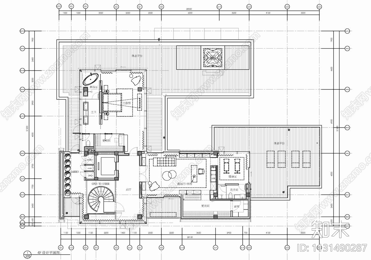 五层会所cad施工图下载【ID:1131490287】
