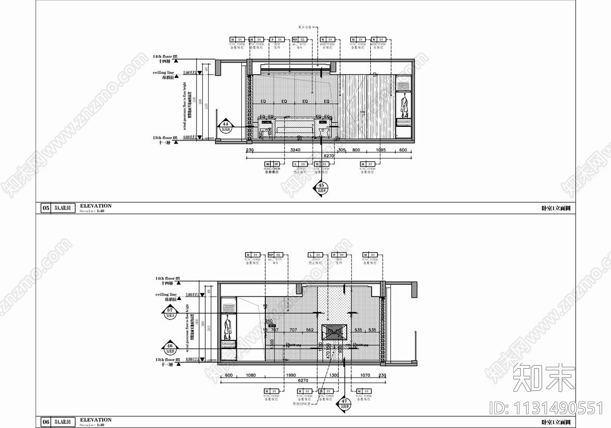 200㎡大平层豪宅样板房cad施工图下载【ID:1131490551】