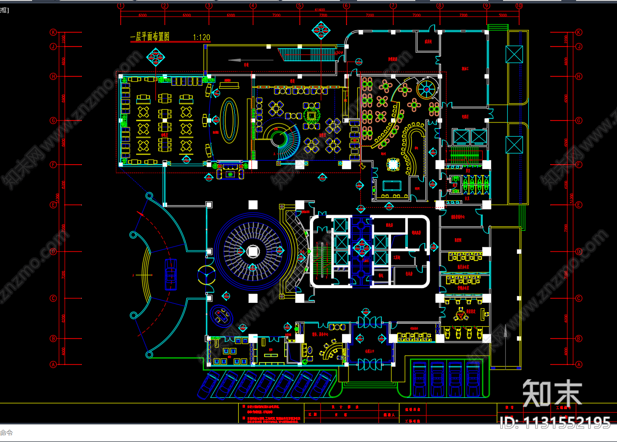 酒店一层cad施工图下载【ID:1131552195】