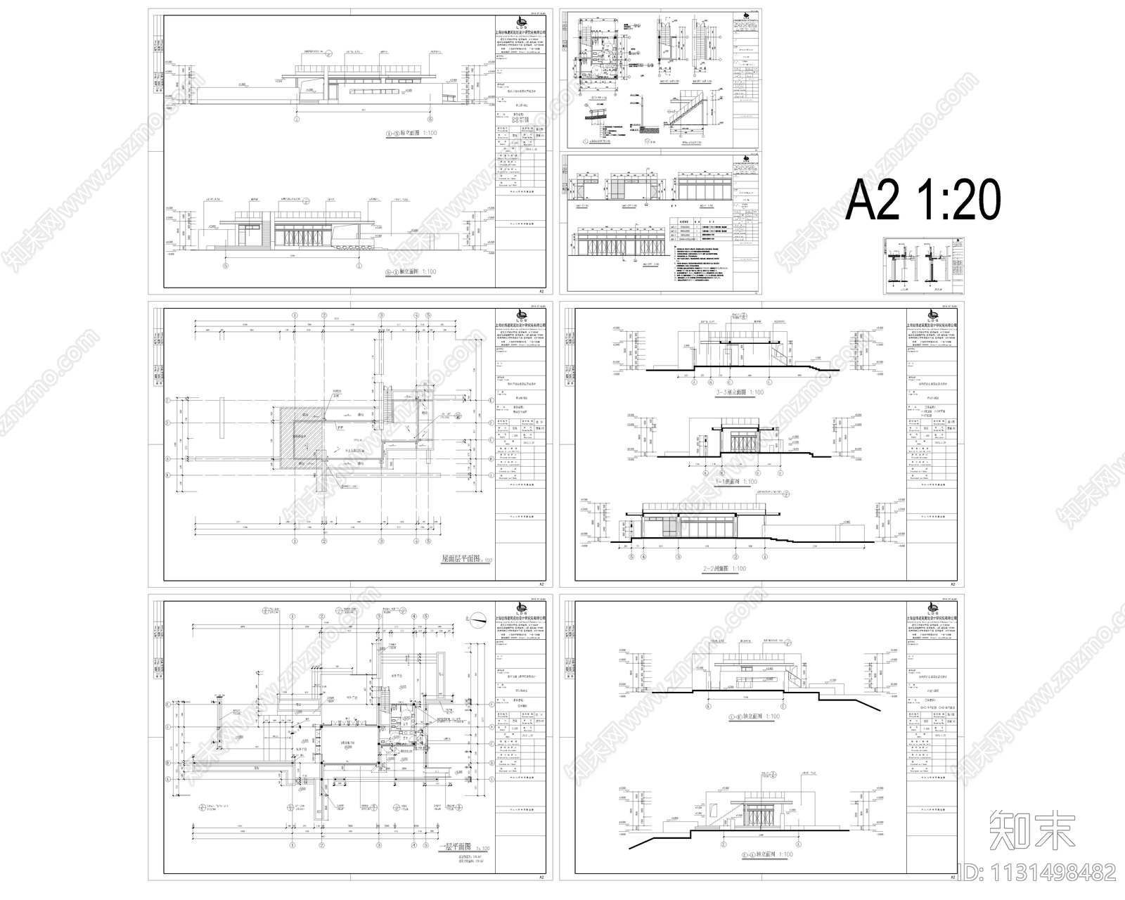 休闲活动服务中心建筑设计cad施工图下载【ID:1131498482】