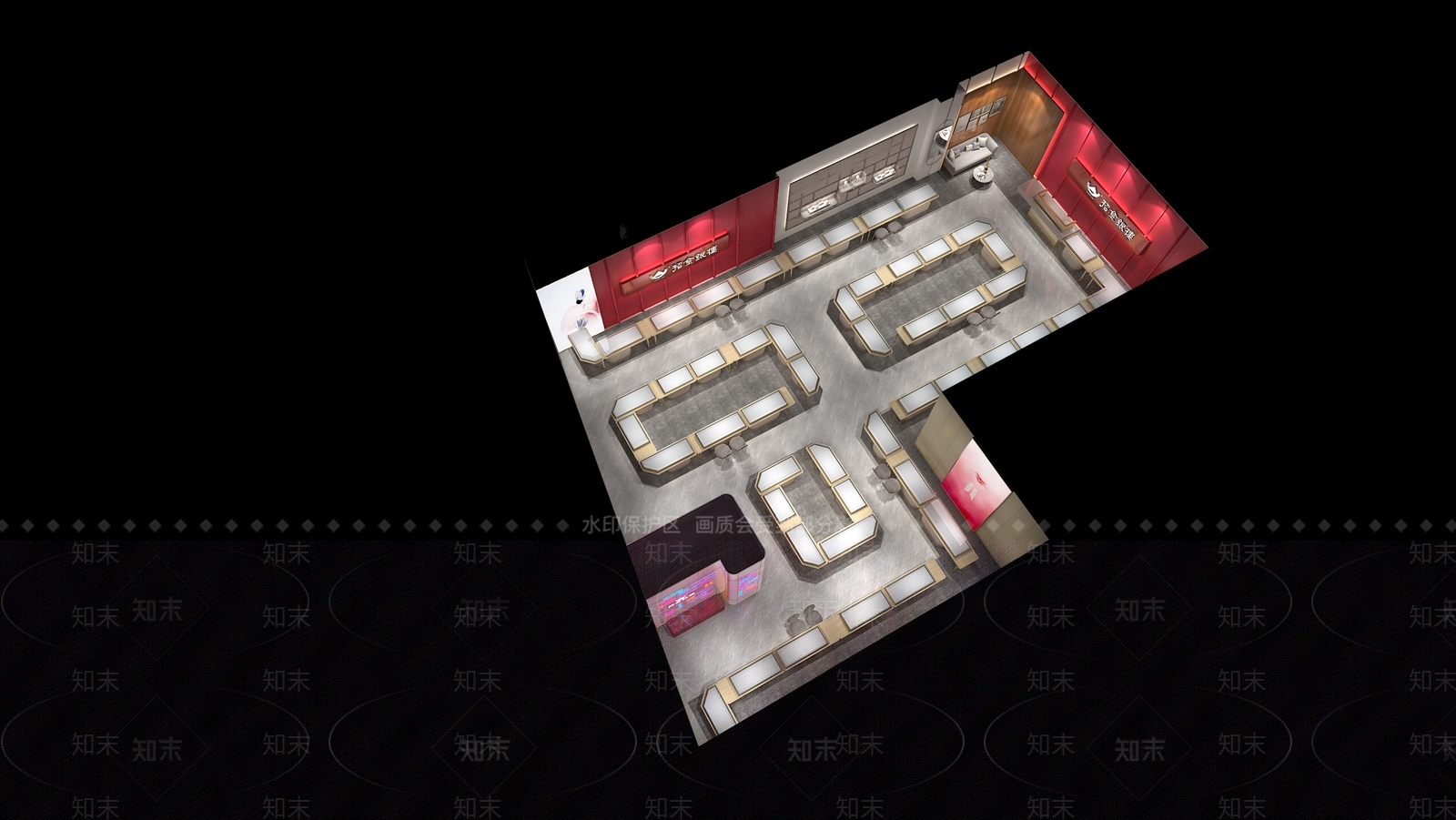 现代珠宝店3D模型下载【ID:1131500211】