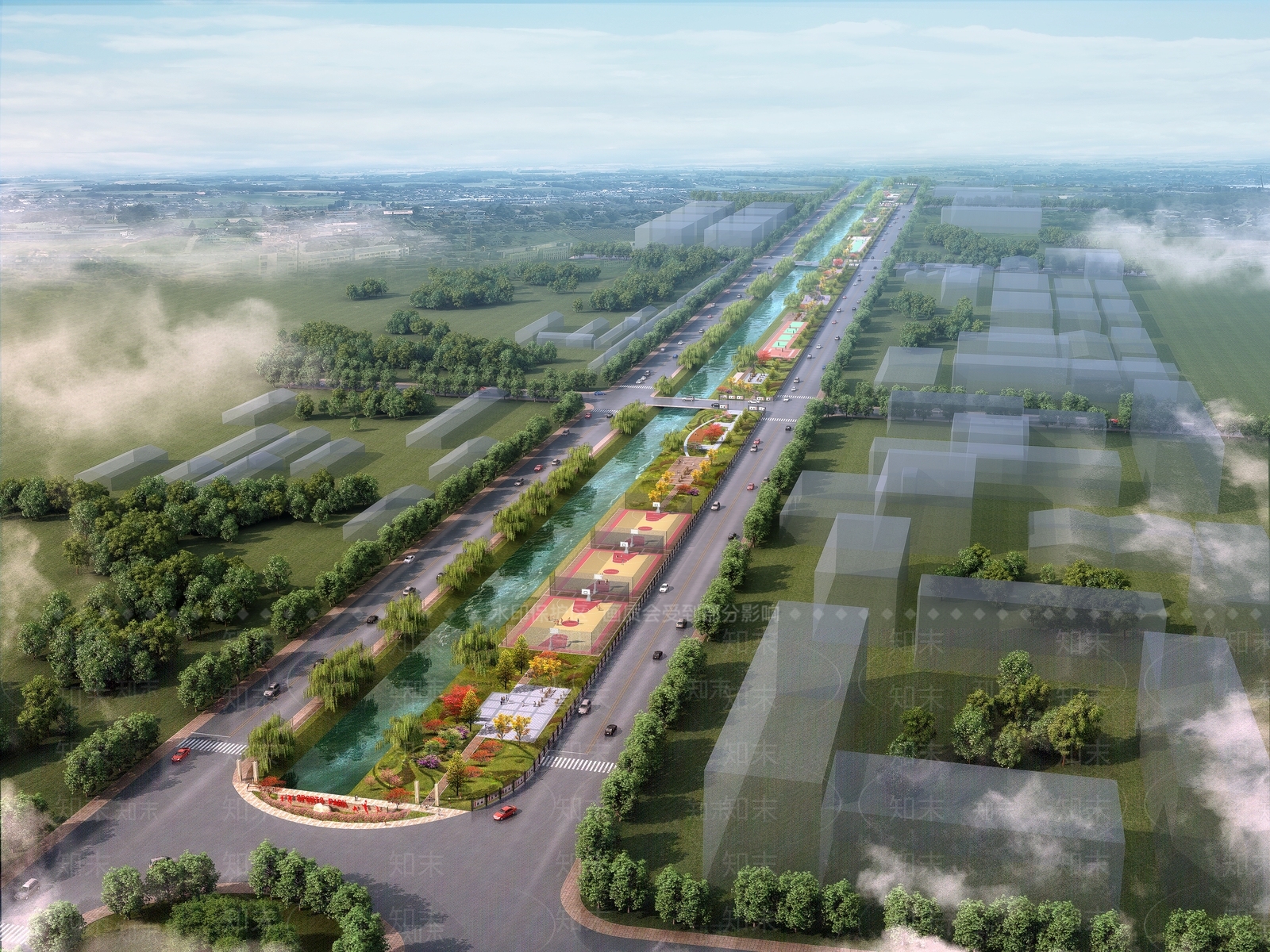 现代广场鸟瞰3D模型下载【ID:1131506268】