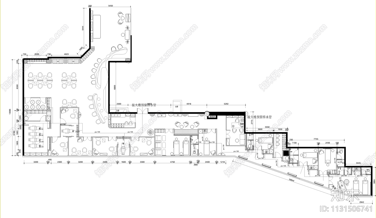 全套美容院cad施工图下载【ID:1131506741】