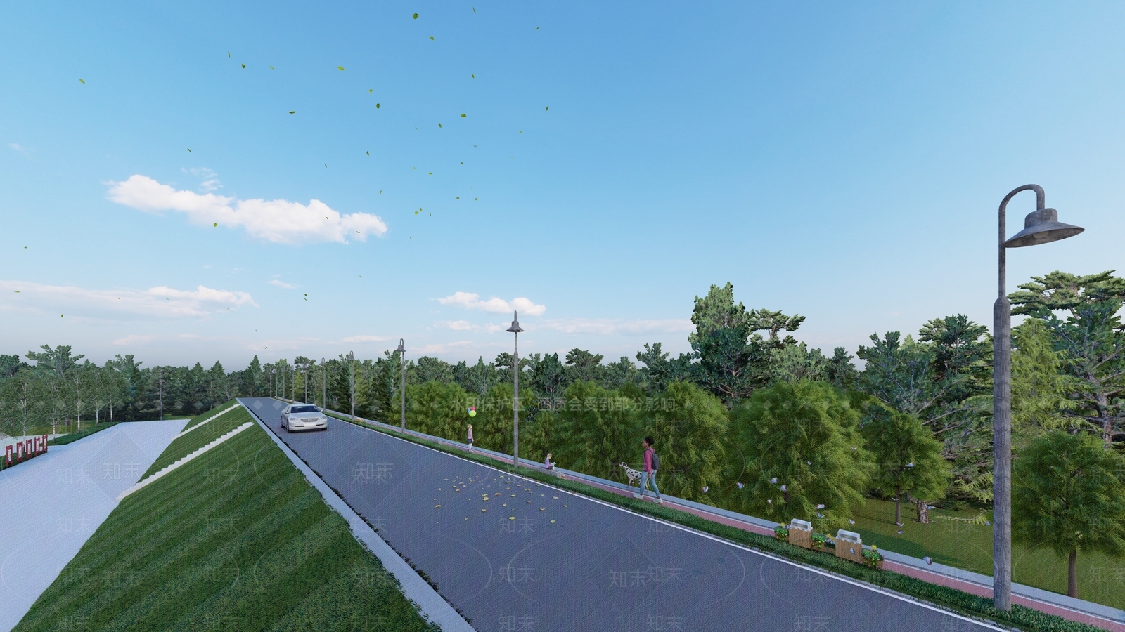 新中式道路SU模型草图