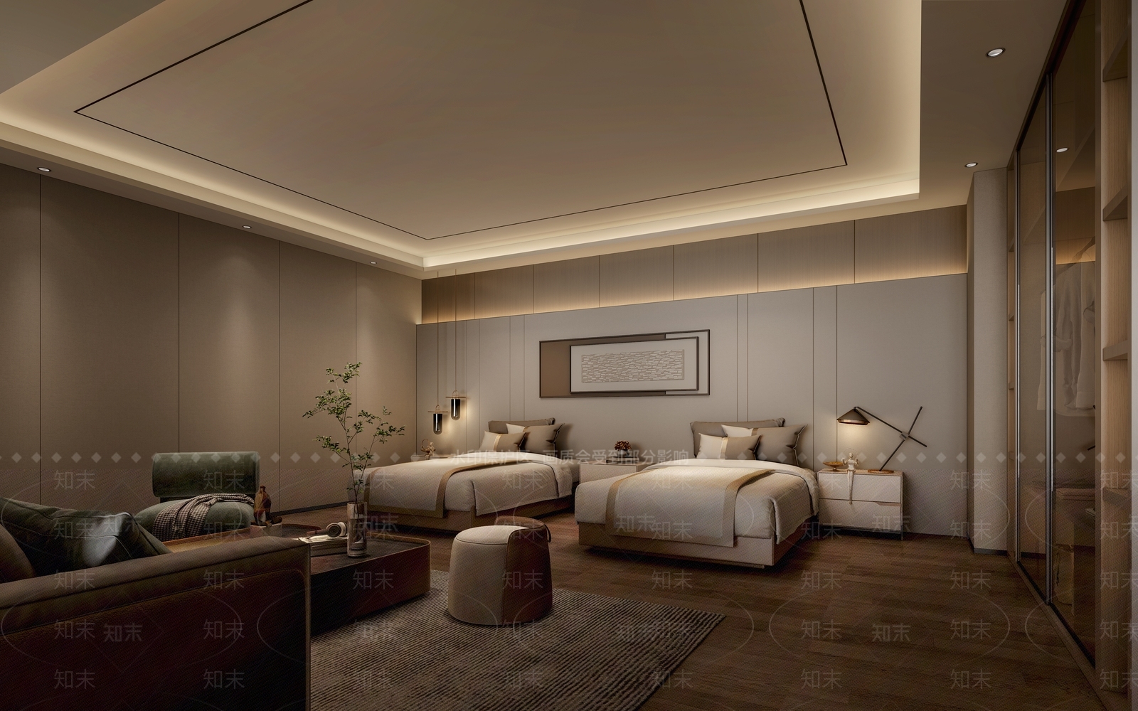 现代美容SPA店包间3D模型下载【ID:1131528987】