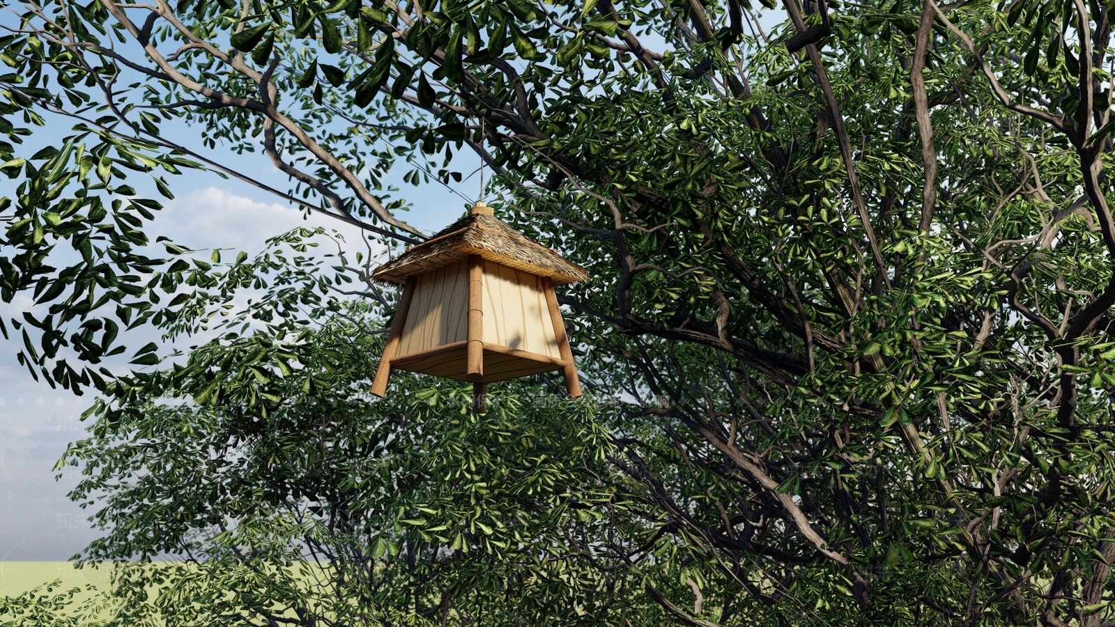 新中式景观灯SU模型下载【ID:1131529488】
