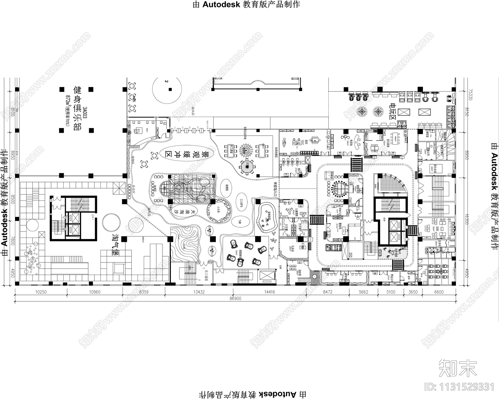 惠州哈尼王国儿童职业体验馆效果图cad施工图下载【ID:1131529331】