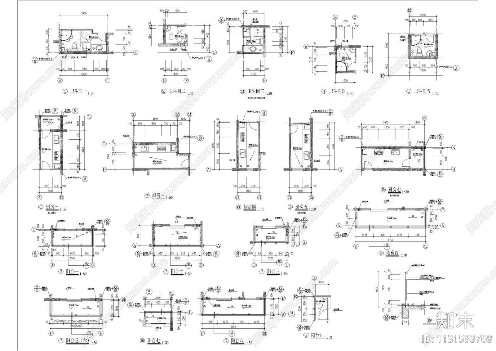 高层住宅建筑大样图施工图下载【ID:1131533768】