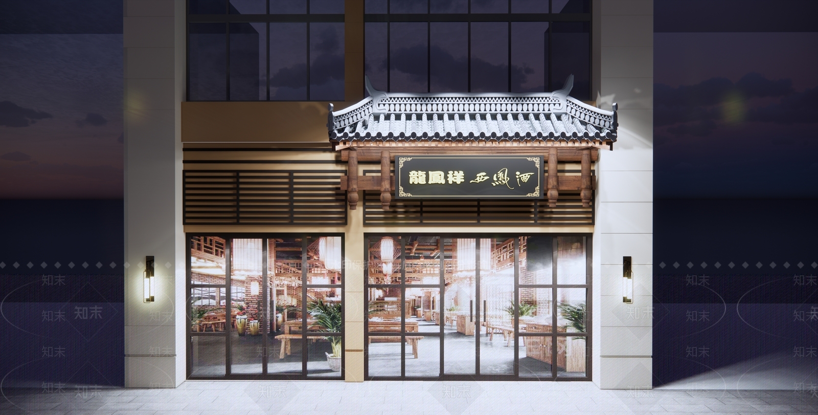中式门头SU模型精品下载_SketchUp模型_知末网