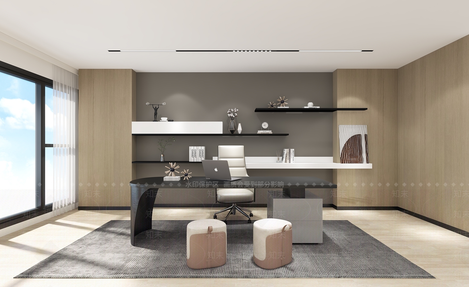 现代楼梯间3D模型下载【ID:1131543727】