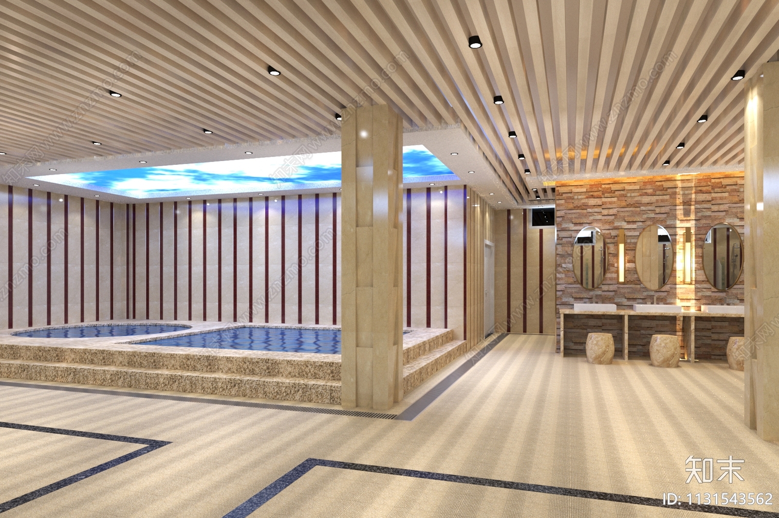 现代澡堂大厅 - 效果图交流区-建E室内设计网