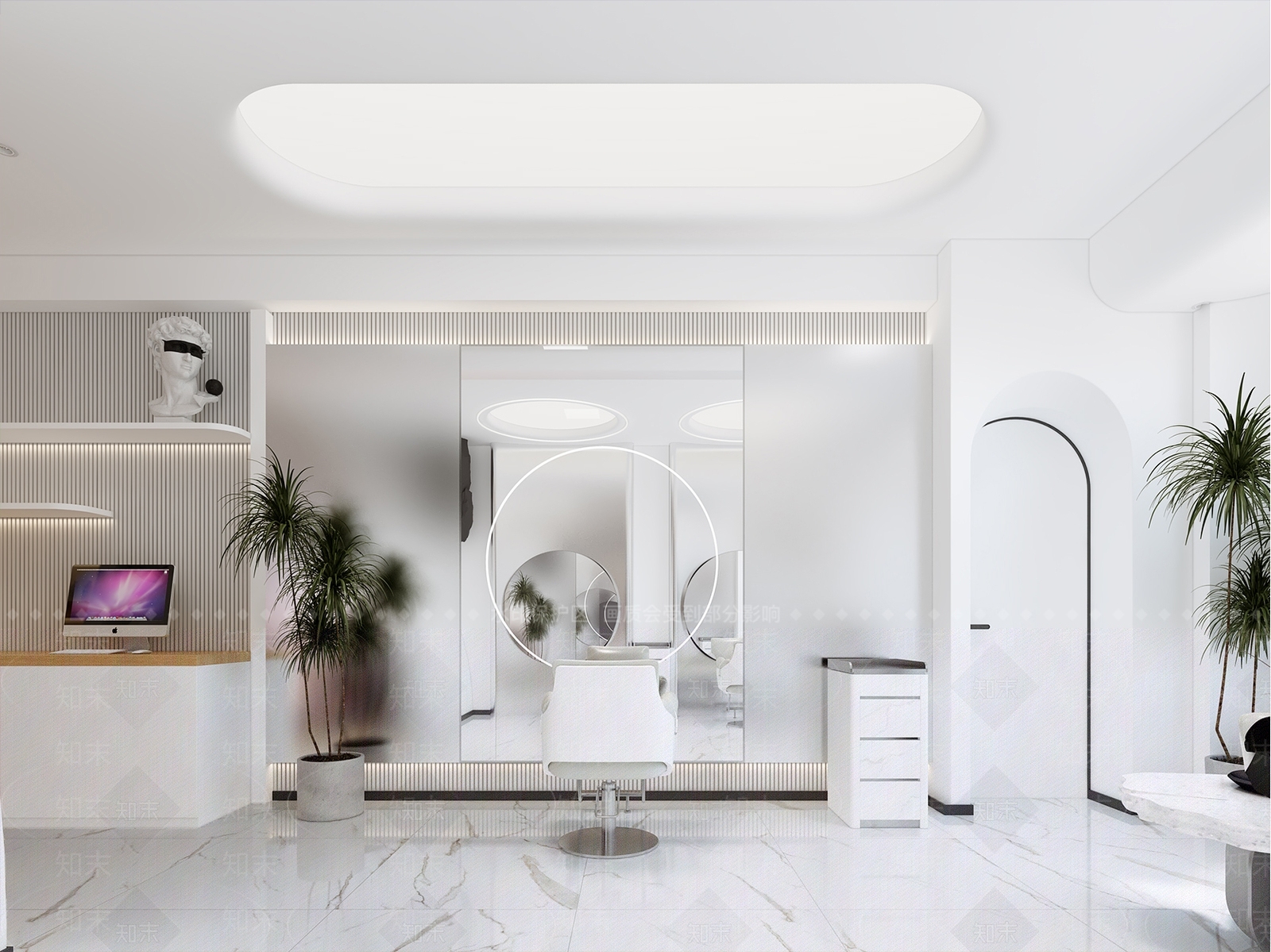 现代美发店3D模型下载【ID:1131546460】