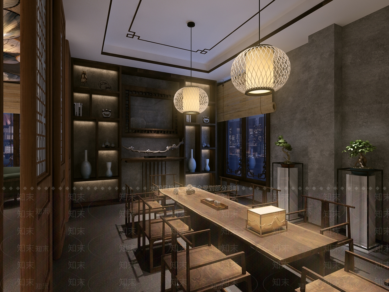 新中式剧本杀走廊3D模型下载【ID:1131546582】