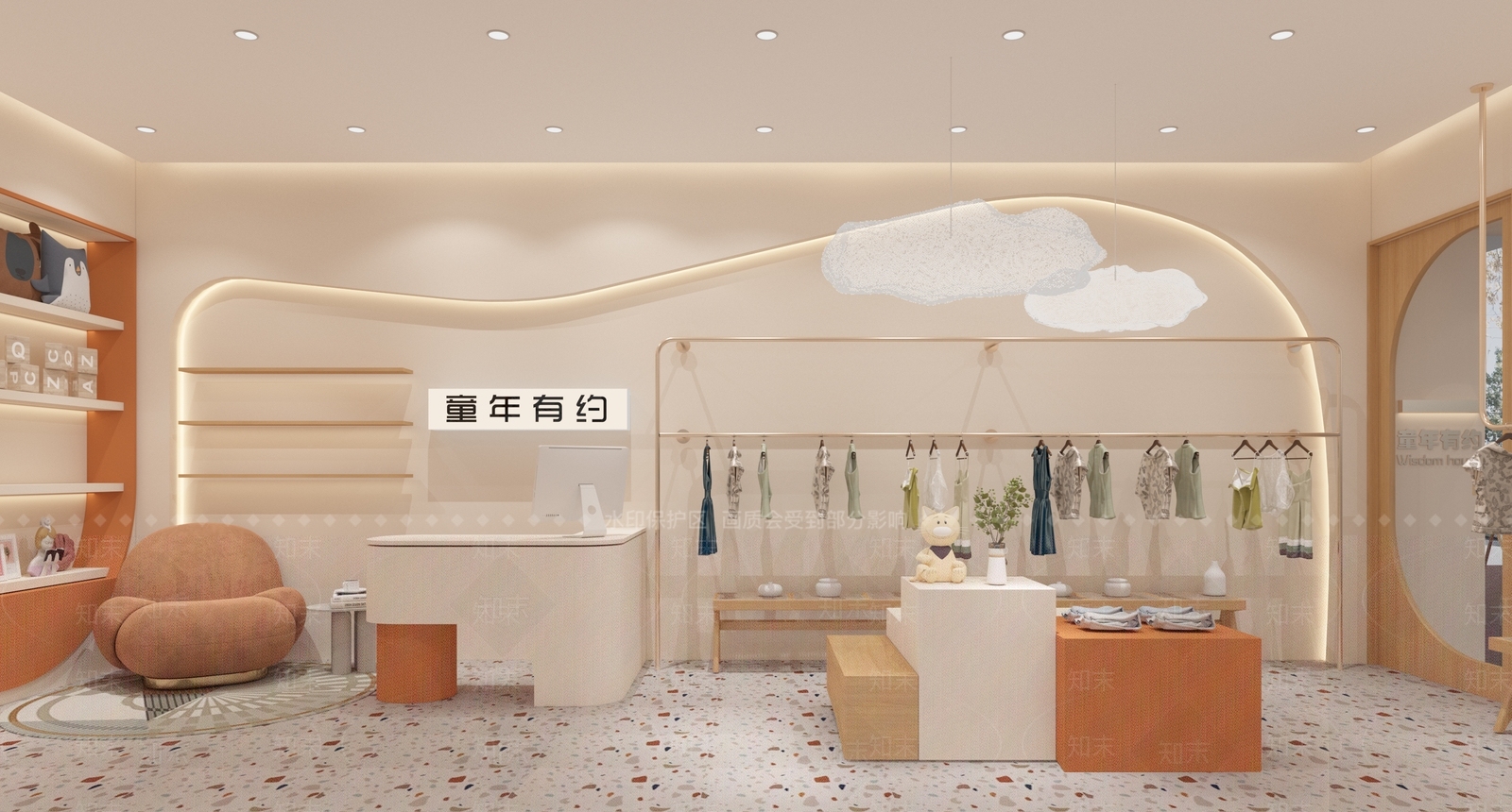 现代童装店3D模型下载【ID:1131554632】