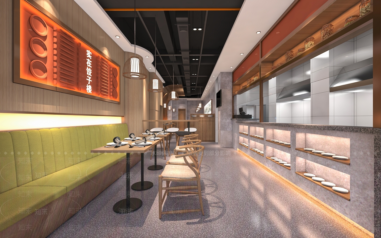 现代中餐厅3D模型下载【ID:1193760215】