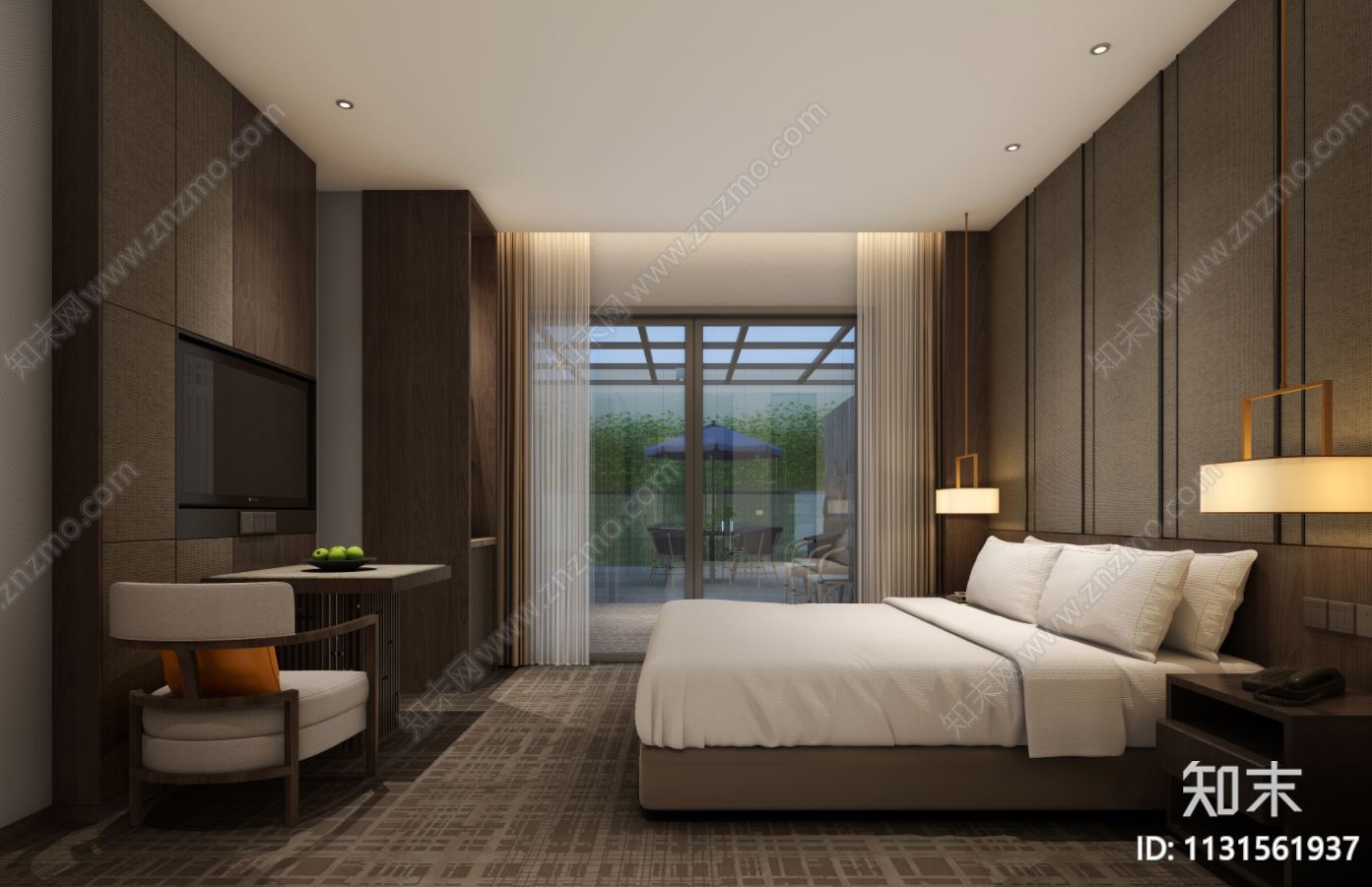 酒店空间效果图cad施工图下载【ID:1131561937】
