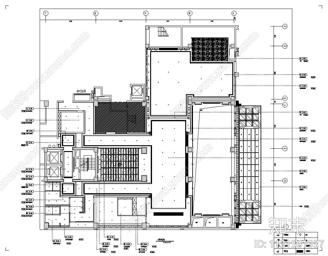 酒店空间效果图cad施工图下载【ID:1131561937】
