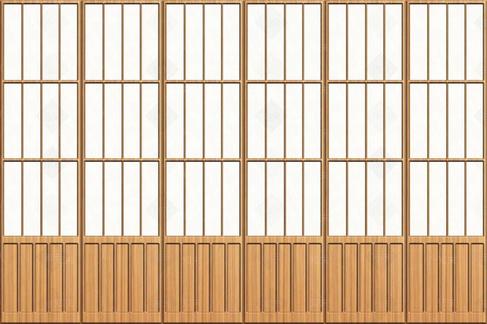 日式木格栅木门木窗格壁纸贴图下载【ID:1131570773】