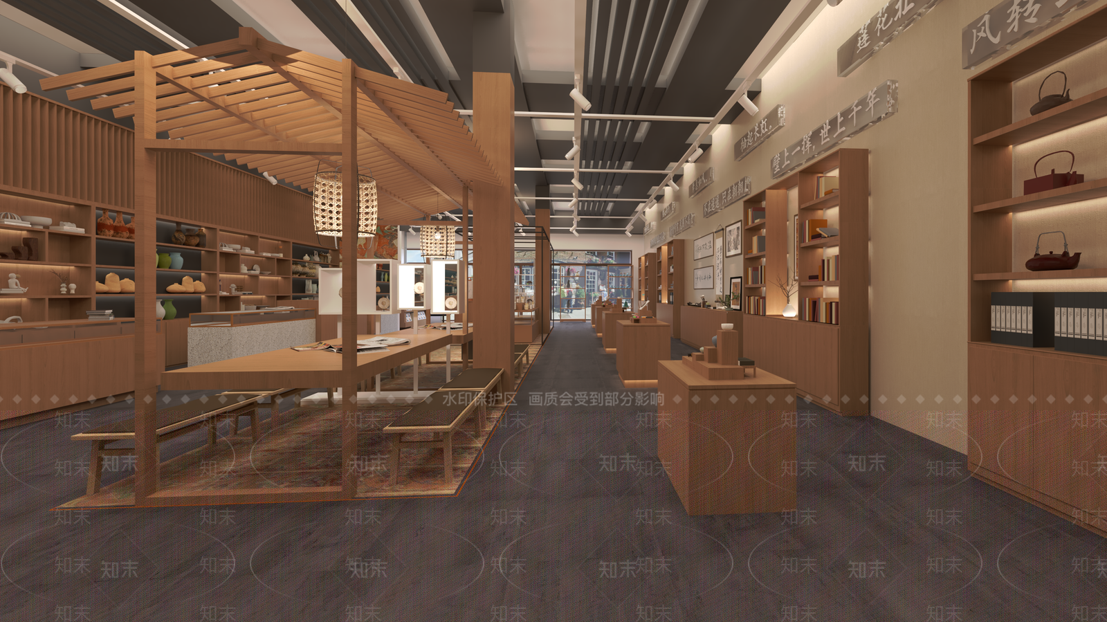 新中式茶叶店SU模型下载【ID:1222125353】