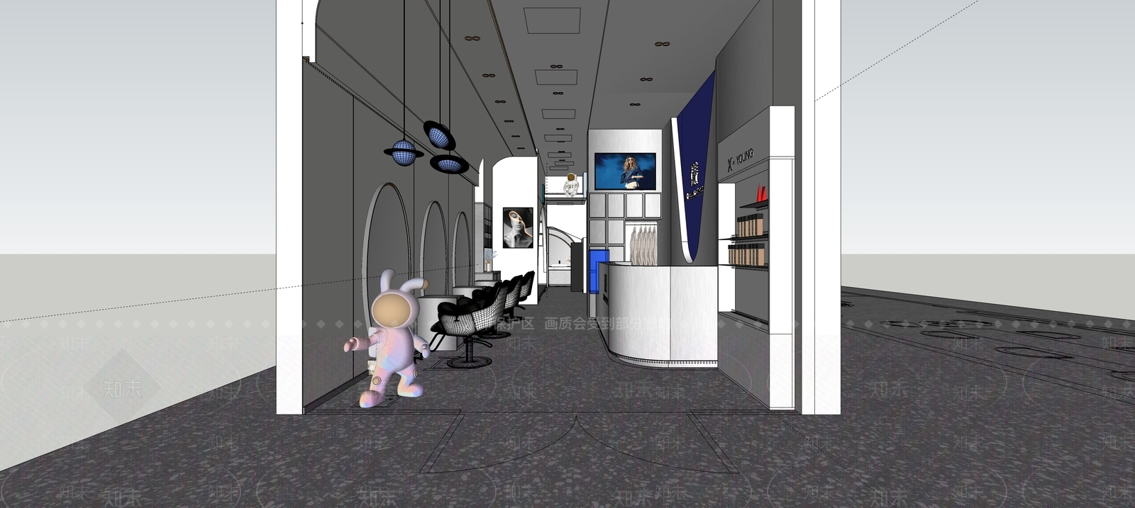 现代理发店SU模型下载【ID:1135487720】