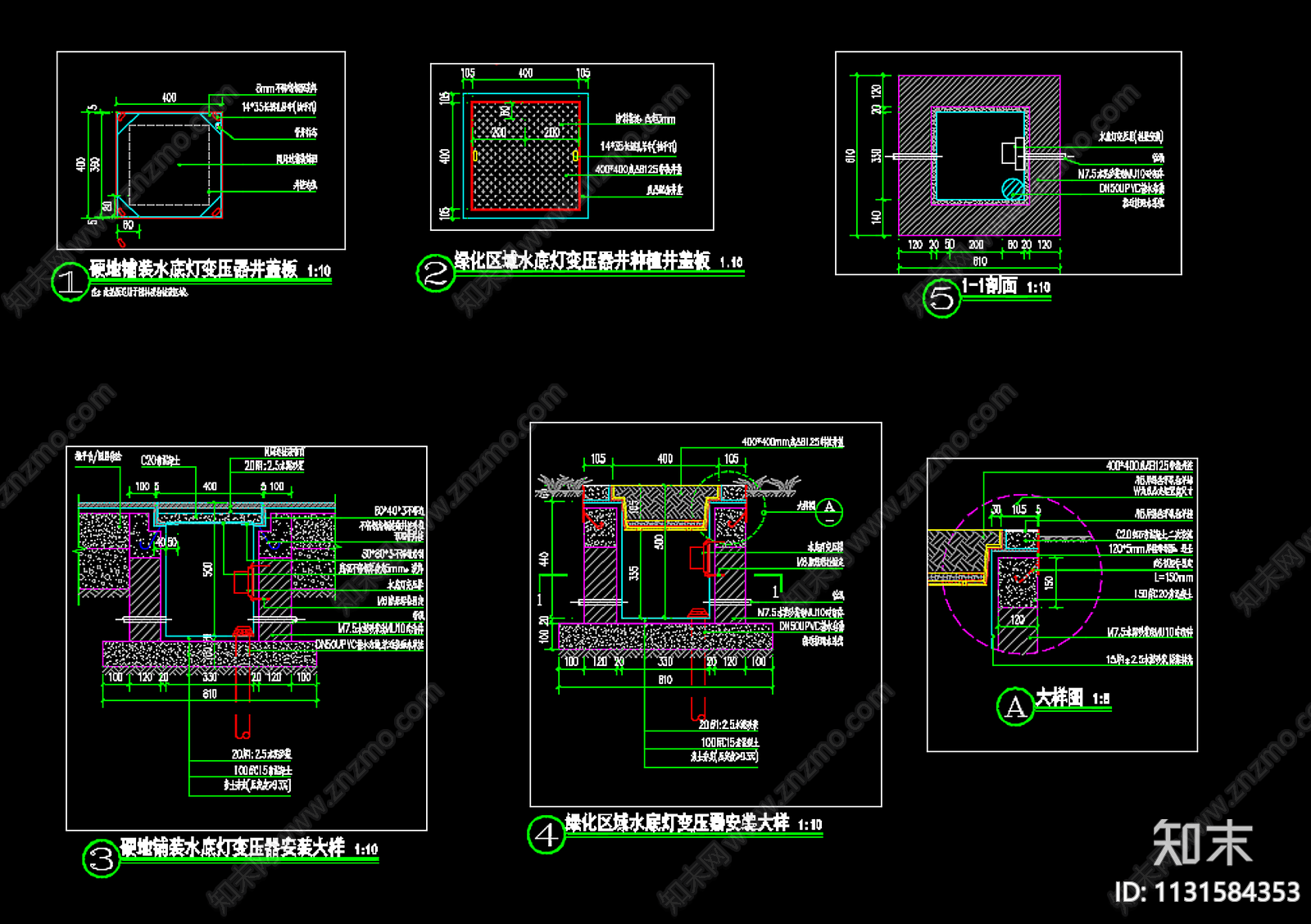 孔井做法变压器配电箱做法施工图下载【ID:1131584353】